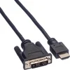 Image de ROLINE Monitorkabel DVI (18+1) - HDMI, M/M, zwart, 2 m