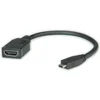 Image de Value 11.99.5584 HDMI-kabel HDMI Aansluitkabel HDMI-A-bus, HDMI-micro-D-stekker 0.15 m Zwart Afgeschermd