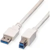 Image de VALUE USB 3.2 Gen 1 kabel, type A-B, wit, 3 m