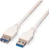 Image de VALUE USB 3.2 Gen 1 Kabel, type A-A, M/F, wit, 0,8 m