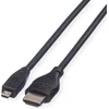 Image de ROLINE HDMI High Speed Kabel met Ethernet, HDMI M - Micro HDMI M, 2 m