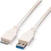 Image de VALUE USB 3.2 Gen 1 kabel, type, A M - Micro B M, wit, 2 m