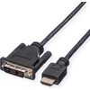 Image de ROLINE Monitorkabel DVI (18+1) - HDMI, M/M, zwart, 1 m