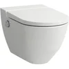 Image de Laufen Cleanet NAVIA Douche WC 40.5x58x37cm diepspoel incl. closetzitting met deksel en softclose keramiek Glans Wit