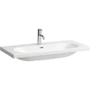 Image de Laufen Lua - Dubbele meubelwastafel 46x100 cm, met overloop, 2 kraangaten, wit H8100890001071