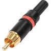 Image de Neutrik, Rechte mannelijke RCA-connector compatibel met 3,5 mm tot 6,1 mm o.d. kabel, Zwart / Rood
