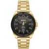 Image de HUGO HU1530304 #VISIT Heren Horloge - Mineraalglas - Staal - Goudkleurig - 44 mm breed - Quartz - Vouw/Vlindersluiting - 5 ATM (douchen)