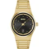 Image de BOSS HB1514077 CANDOR Heren Horloge - Mineraalglas - Staal - Goudkleurig - 41 mm breed - Quartz - Vouw/Vlindersluiting - 5 ATM (douchen)