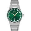 Image de BOSS HB1514079 CANDOR Heren Horloge - Mineraalglas - Staal - Zilverkleurig - 41 mm breed - Quartz - Vouw/Vlindersluiting - 5 ATM (douchen)