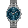 Image de BOSS HB1514083 GREGOR Heren Horloge - Mineraalglas - Staal - Grijs - 45 mm breed - Quartz - Vouw/Vlindersluiting - 5 ATM (douchen)