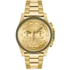 Image de HUGO HU1530349 #BRAVE Heren Horloge - Mineraalglas - Staal - Goudkleurig - 46 mm breed - Quartz - Vouw/Vlindersluiting - 5 ATM (douchen)