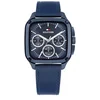 Image de Tommy Hilfiger Herald 1792219 Horloge - Leer - Blauw - Ø 38 mm