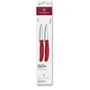 Image de Victorinox schilmes set keukenmes 2 stuks 8cm rood roestvrij staal.