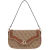 Image de GUESS schoudertas Dea Flap Shoulder Bag Latte Logo beige