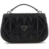 Image de GUESS schoudertas handtas Aldina Top Handle Flap Crossbody Bag Black zwart