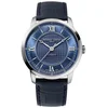Image de Frédérique Constant Premiere FC-301N3B6 Horloge - Leer - Blauw - Ø 38 mm