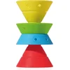 Image de HIX - Tropische Kleuren, 4 omvormbare bouwkegels in elastische siliconen rubber, in doos 8.2x8.2x14.3cm, 2+