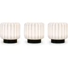 Image de Atelier Pierre Dentelles sfeerlamp small set van 3 - Zwart - oplaadbaar - indoor/outdoor