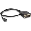Image de Hamlet XURS232MICROTG seriële kabel Zwart 0,45 m RS-232 DB9 Micro USB