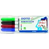 Image de Giotto Box of 4 Whiteboard markers Robercolor thin tip 2,8 mm green, red, black, blue