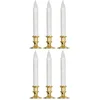 Image de Halloween Tafeldecoratie: Set LED Kaarsen met houders - 6 stuks