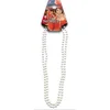 Image de Widmann - Parelketting - Wit / Beige - Carnavalskleding - Verkleedkleding