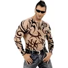 Image de Widmann -Tattoo Shirt Stam, Man - zwart,beige - Medium / Large - Carnavalskleding - Verkleedkleding