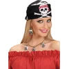 Image de Carnaval verkleed bandana piraat - Carnaval spullen piraten - met doodskop print