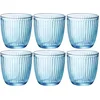 Image de Bormioli Rocco Drinkglazen - 6x - blauw - tumbler glas - 290 ml - waterglazen