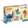 Image de Clementoni My First Puzzles Stitch - 4 Kinderpuzzels met 3 tot 12 Stukjes - Disney Puzzels & Legpuzzels - Eerste Puzzel voor Peuters en Jonge Kinderen