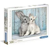 Image de Clementoni - Puzzel - 500 stukjes - Kitten en konijn - High Quality Series