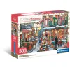 Image de Clementoni legpuzzel kerst puzzel 500 stukjes besneeuwd dorp poster.