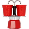 Image de Bialetti Mini Express Rood 2 Kops   Inclusief 2 Espressokopjes   Aluminium Espressopot   Iconisch Italiaans Design