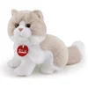 Image de Trudi - Classic Knuffelkat Giada 23 cm - Handgemaakt in Italie - Zacht pluche - Knuffeldier voor jongens en meisjes - Wit Grijs - 11x18x23 cm maat S