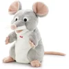 Image de Trudi - Puppets Handpop Muis 26 cm - Handgemaakt in Italie - Zacht pluche - Knuffeldier voor jongens en meisjes - Grijs - 17x26x15 cm maat S