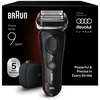Image de Braun Series 9 Sport Elektrisch Scheerapparaat - met 4+1 Precisie Kop & Trimmer - SensoAdapt voor elke Baarddichtheid - Tot 60 min - Nat & Droog - 9110s - Zwart - Scheerapparaat voor Mannen