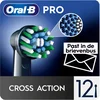 Image de Oral-B Pro Cross Action Zwart Opzetborstels - 12 Stuks - Kartonnen Brievenbusverpakking