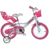 Image de Dino Bikes Eenhoorn kinderfiets 16 inch - meisjes 4-7 jaar - wit/roze