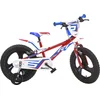 Image de Dino R1 - Kinderfiets 14 Inch - van 3-5 Jaar - met Zijwieltjes - Jongensfiets Rood