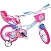 Image de Dino Alyssa - Kinderfiets 16 Inch - van 4-6 Jaar - met Zijwieltjes - Meisjesfiets Wit