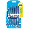 Image de Paper Mate Flexgrip Ultra-balpennen met drukknop | Medium punt (1,0 mm) | Blauwe inkt | 5 stuks