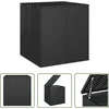 Image de vidaXL Tuinbox - 100x97,5x104 cm - PE Rattan - Zwart Tuinbox - Kussenbox - Opbergbox - Buitentoebehoren - Tuingereedschap