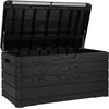 Image de Toomax Dolomiti Kussenbox - 500L - Donker Antraciet - Houtlook - Binnenmaat 128,5 x 67,5 x 62 cm - Buitenmaat 129 x 64 x 70 cm - Royale opbergruimte van 500 liter