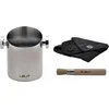 Image de Lelit - PLA360S Knock box with brush and cloth - Uitklopbak met borstel en doekje