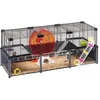 Image de Ferplast Multipla Hamster Large - Modulaire Hamsterkooi - 107,5 x 37,5 x 42 cm - Inclusief Looprad