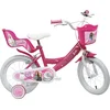 Image de 12 inch Barbie fiets met luchtbanden, poppenzitje en mandje