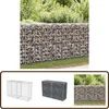 Image de vidaXL Gabion mand - 150x50x100 cm - Gegalvaniseerd staal Gabion Schanskorf - Tuinscherm - Wandbekleding - Terrasmuur - Sierhekwerk