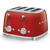 Image de SMEG TSF03RDEU Broodrooster - 4 Sneden - 4 Brede Sleuven - 2000W - 6 Bruiningsstanden - Ontdooifunctie, Opwarmfunctie & Bagelfunctie - '50s Style - Rood
