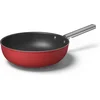 Image de SMEG Wokpan Rood Mat - ø 30 cm / 5.2 Liter - Standaard anti-aanbaklaag