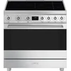 Image de Smeg Symphony C9IMX2 fornuis Vrijstaand fornuis Electrisch Inductiekookplaat zones Roestvrijstaal